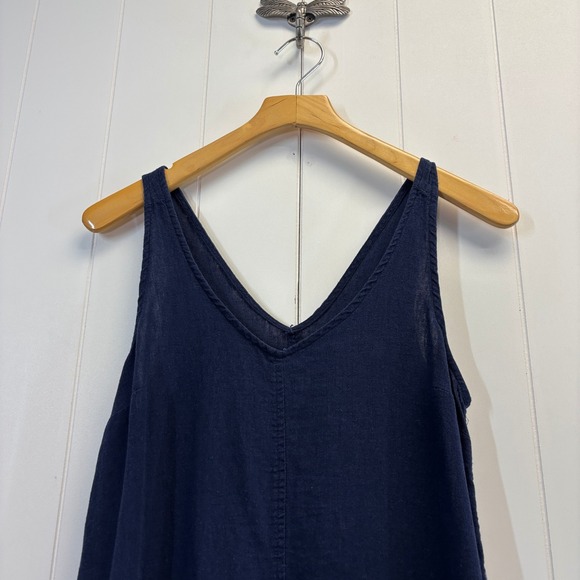 Old Navy Women Scandi Linen Blend Dress Size SP Lagenlook Beach Boho Minimalist - Picture 6 of 8